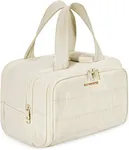 The large toiletry bag with a waterproof PVC fabric and a front zipper pocket can help keep wet and dry items separate and make it easy to clean. Unique design allows you to get a travel bag for toiletries, shaving kit or makeup bag, all in one.